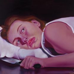 Waiting for Daddy 80 x 100 cm, oil on canvas 2018