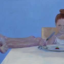 Feed me your Lies - 100 x 150 cm, oil on canvas - 2017