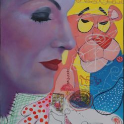 Play my Game 04 - 60 x 50 cm, oil and chalk on canvas 2017