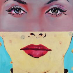 Pop Girl 100 x 80 cm, acrylic and oil on canvas 2019